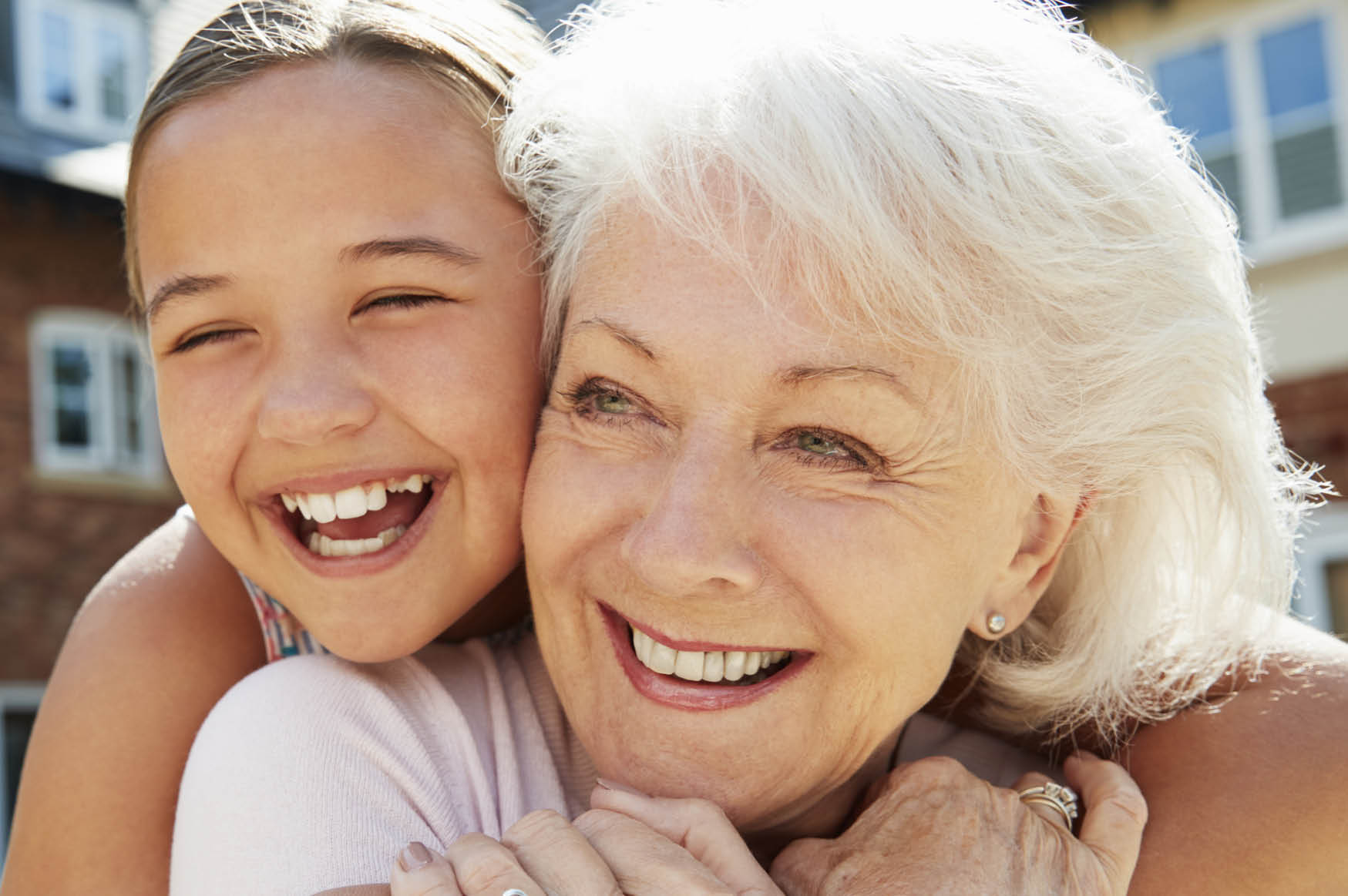 Grandmother and granddaughter